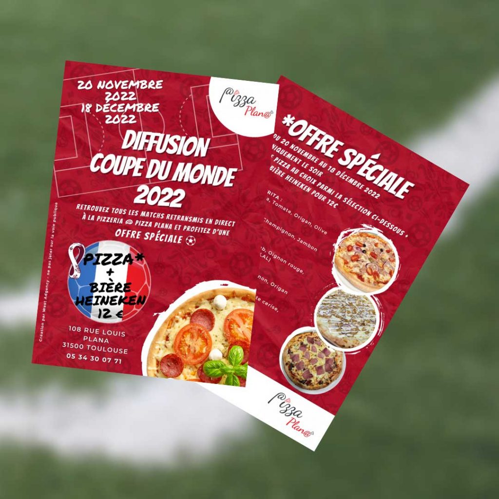 Flyer coupe du monde Pizza Plana West Adgency Flyer coupe du monde Pizza Plana West Adgency